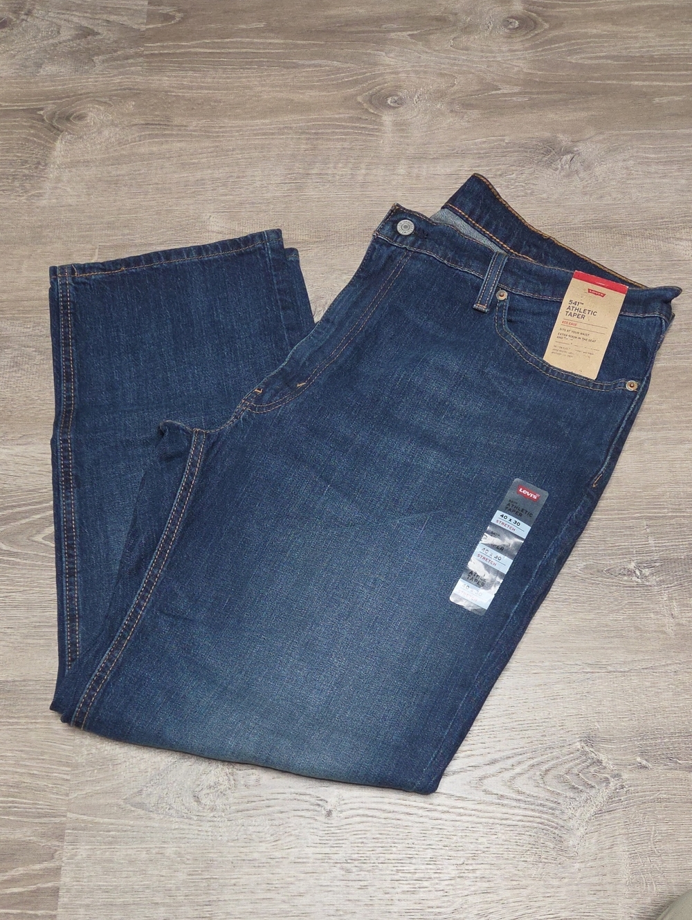 Levi's 541 Athletic Tape Blue Jeans Sits At Your Waist Size 40 X 30 - NWT